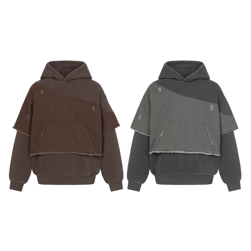 Wash and stir fry snowflakes with velvet hoodie